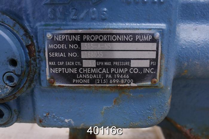 Unused Neptune Chemical Pump, Model 515-A-N5, Unused #40116