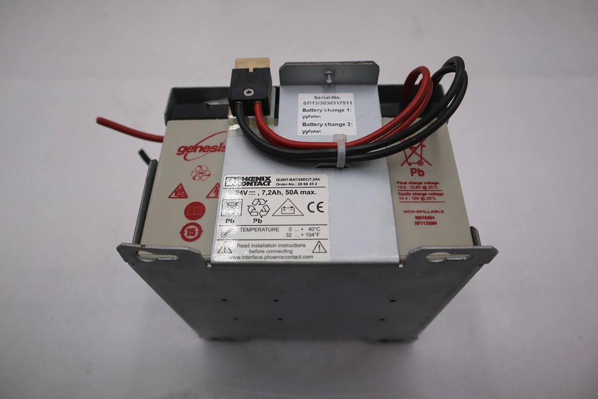 Used QUINT-BAT/24DC/7, 2AH PHOENIX CONTACT BATTERY PACK STOCK K-3474