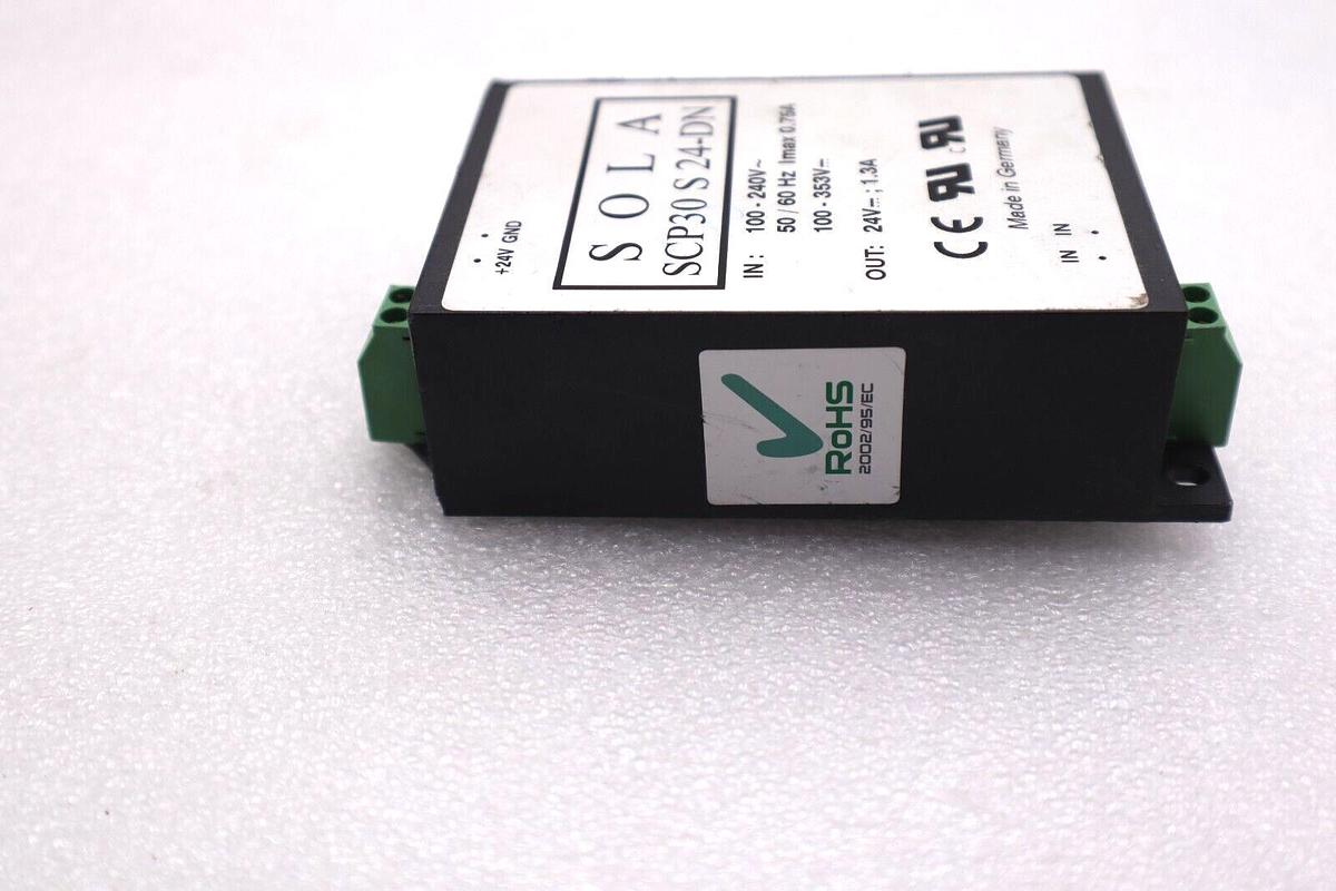 Used SOLA SCP30 S 24-DN POWER SUPPLY IN 100-240V OUT 24VDC #L-633