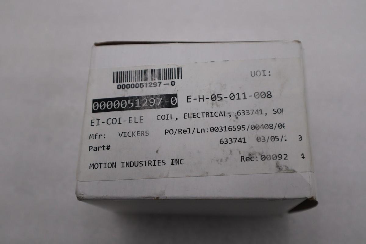Used NEW OPEN BOX EATON VICKERS 633741 COIL STOCK G917A