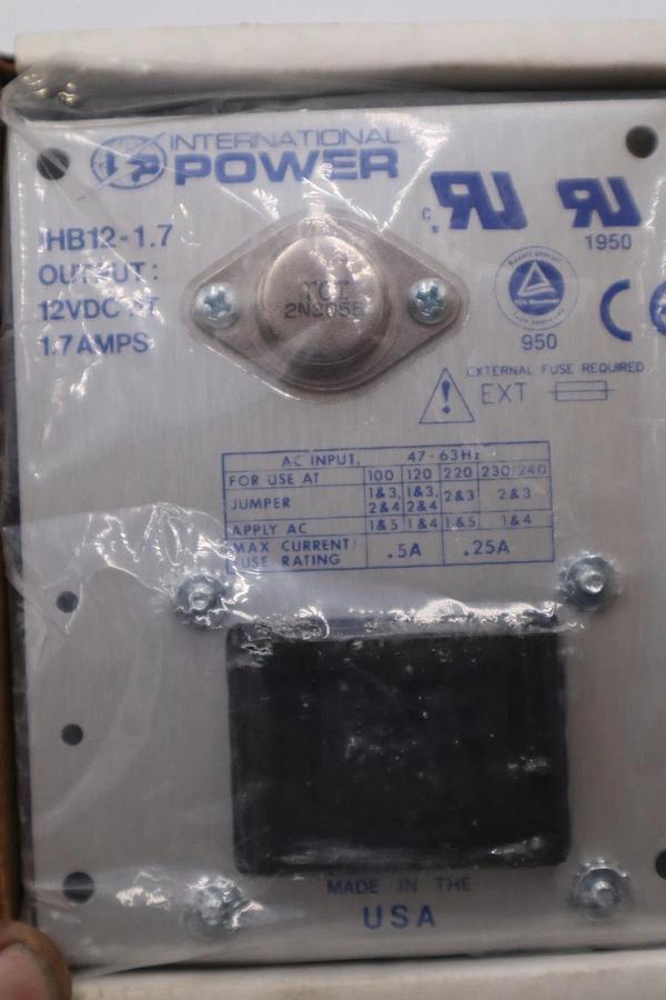 NEW IN BOX INTERNATIONAL POWER IHB12-1.7 Linear Power Supply STOCK H524A