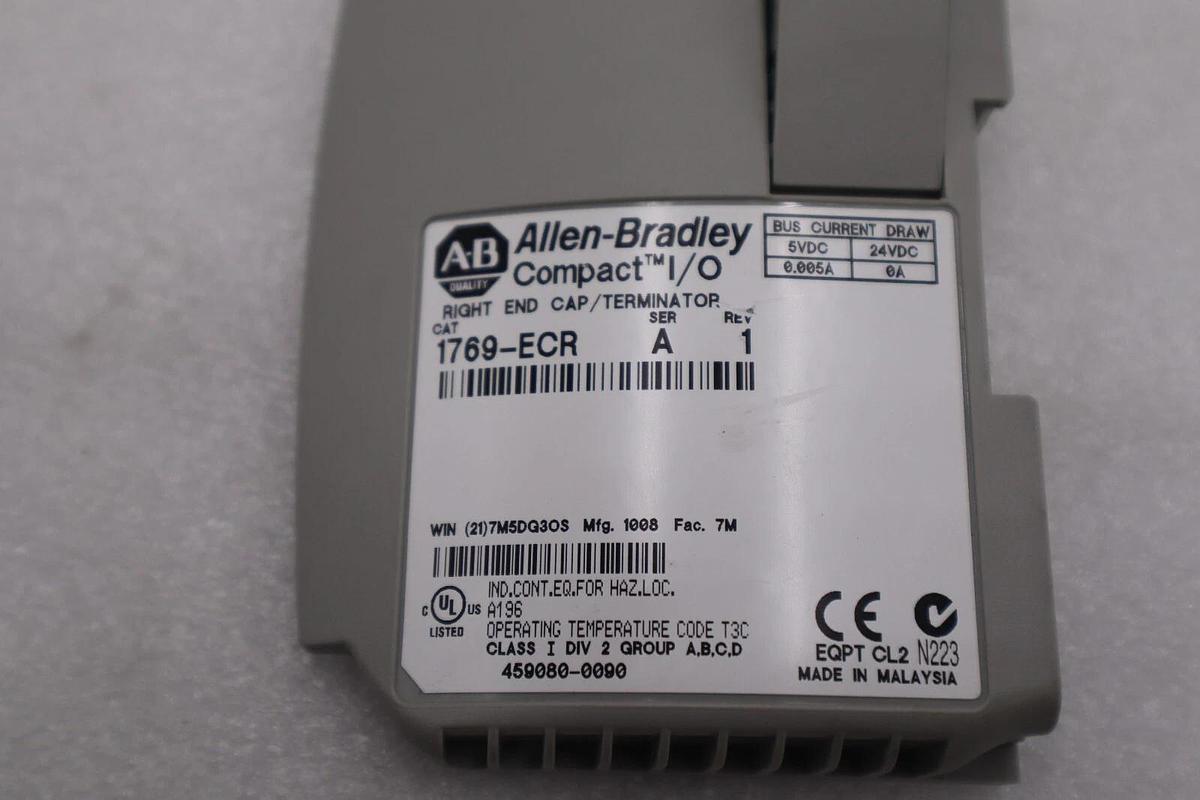 Used Allen Bradley 1769-ECR Compact I/O PLC Right end cap STOCK L-697C