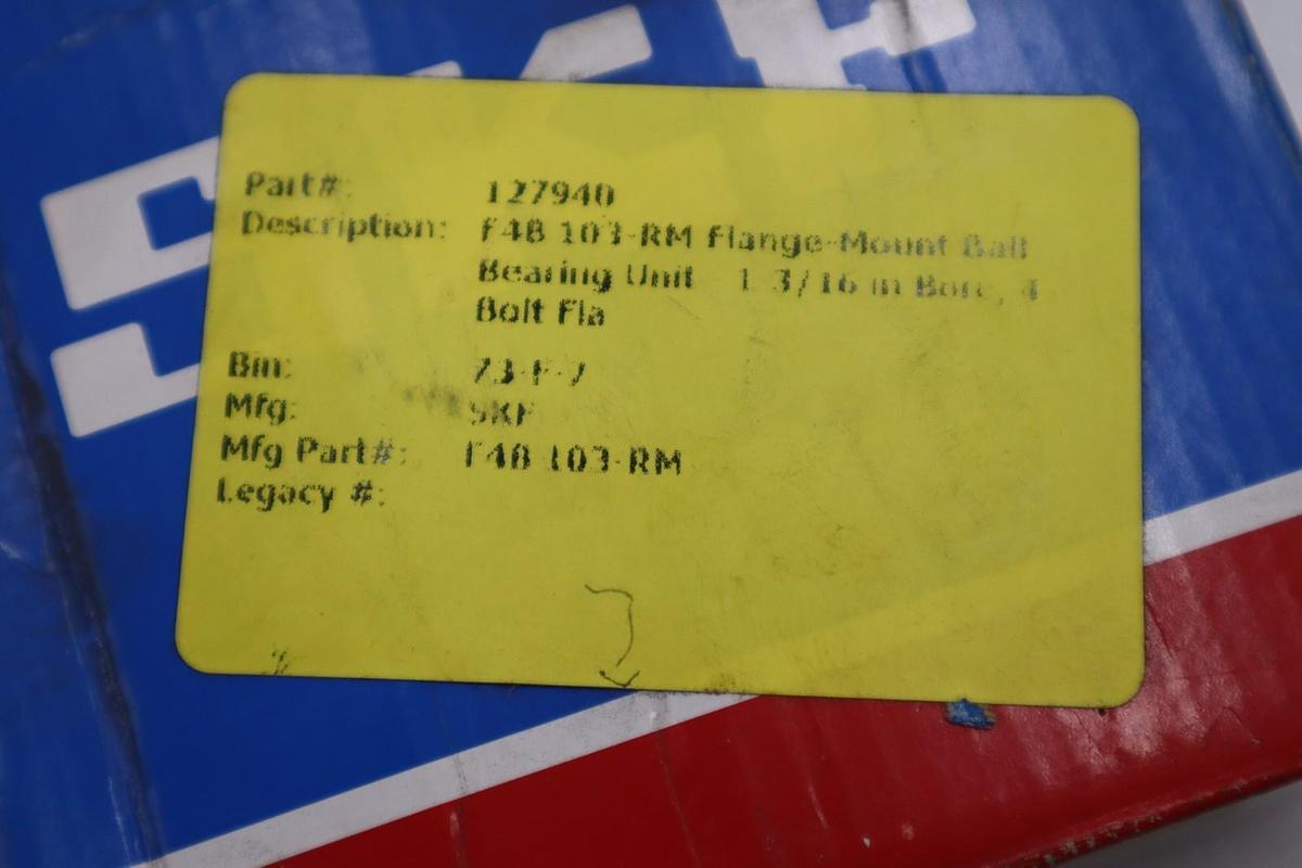Used NEW OPEN BOX SKF F4B 103-RM Mounted Bearing Unit STK L230CC