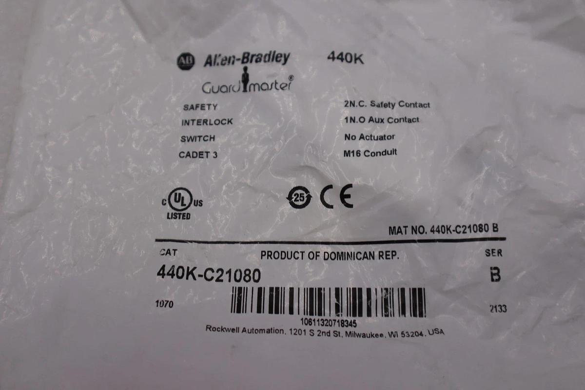 NEW ALLEN BRADLEY 440K-C21080 SERIES B SWITCH STOCK H1215A