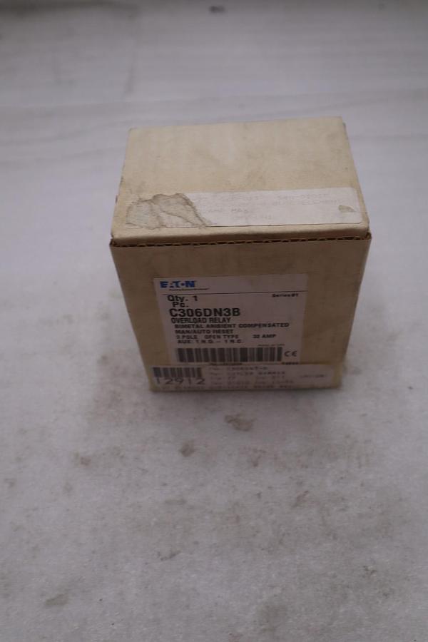 Used NEW OPEN BOX Eaton C306DN3B Overload Relay STK K312A