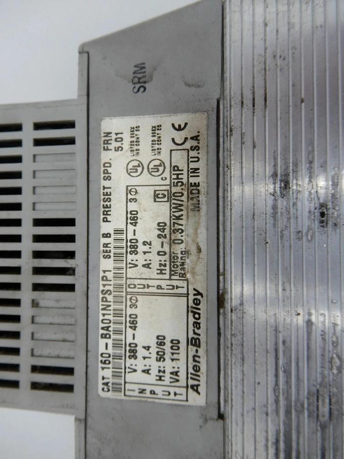 Used THREE ALLEN BRADLEY VARIABLE SPEED DRIVES 160-BA01NPS1P1