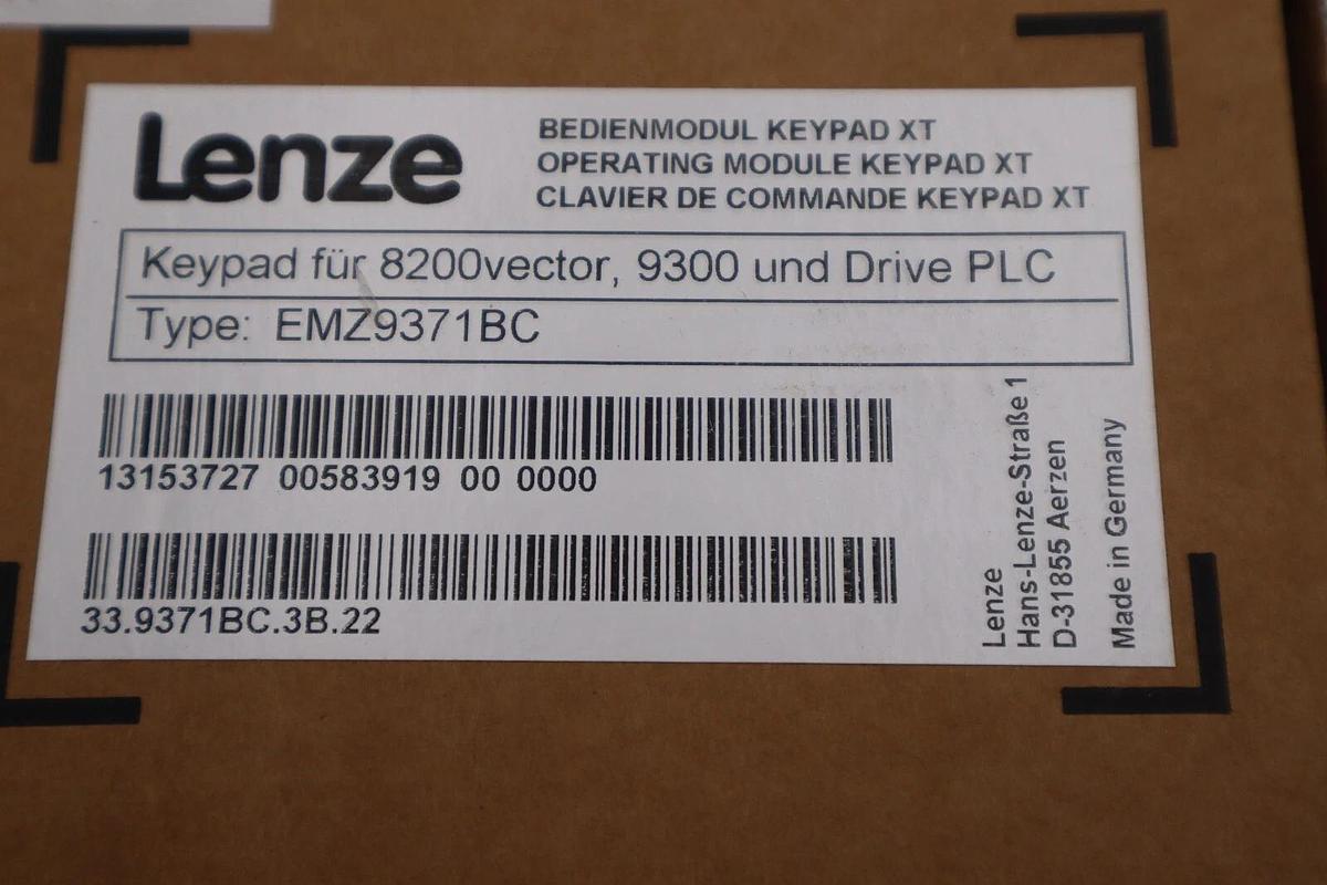 NEW OPEN BOX Lenze Inverter EMZ9371BC Keypad Operating Panel STOCK G557A