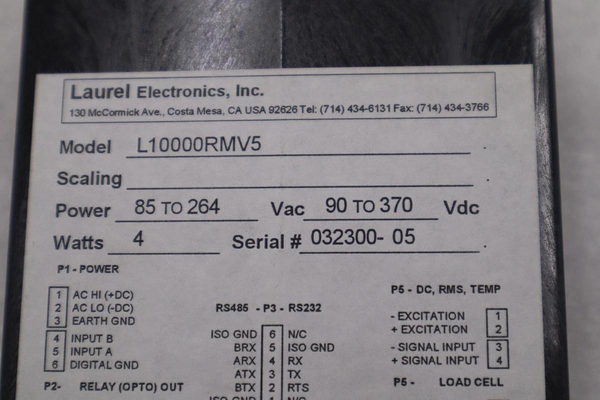 Used Laurel Electronics Laureate™ L1000/L2000 Digital Panel Meter l10000rmv5 #2229A