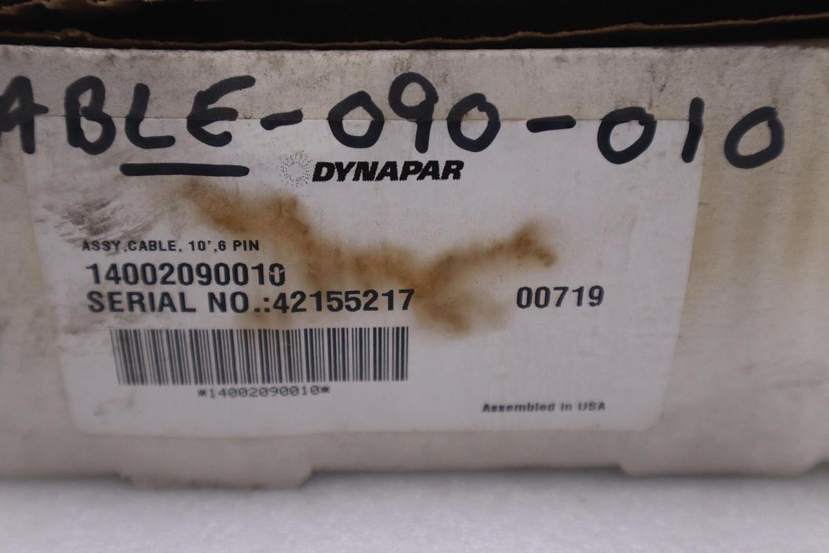 Used Dynapar ASSY. Cable 10ft 6pin 14002090010 New In Box STOCK GF-783
