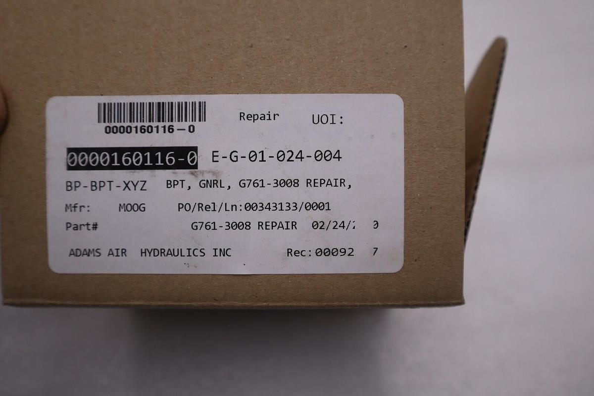 Used MOOG G761-3008B REPAIRED BY OEM STOCK G460