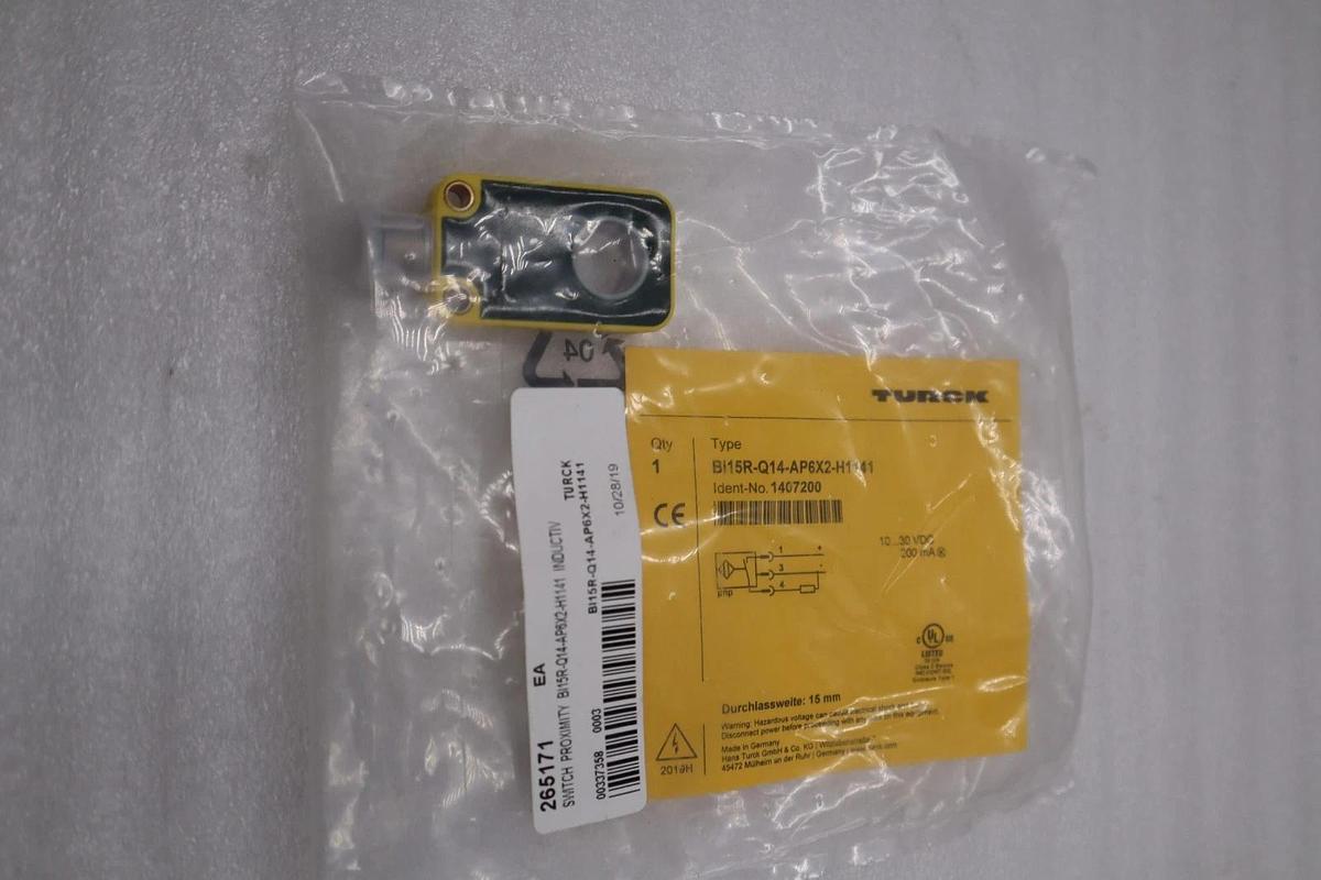 Used NEW TURCK BI15R-Q14-AP6X2-H1141 Inductive Proximity Sensor STOCK H1514A