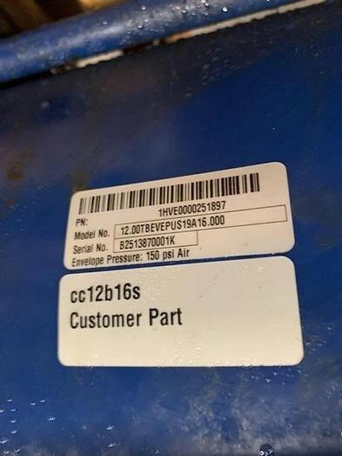 Used 16" PNEUMATIC KNIFE GATE VALVE (SCAVENGER VALVE)