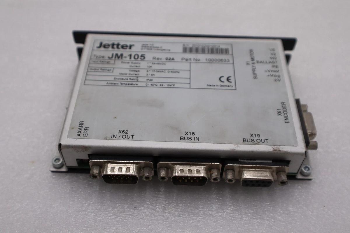 Used JETTER Type: JM-105 Rev. 02A / 10000633 Drive STOCK H1067A