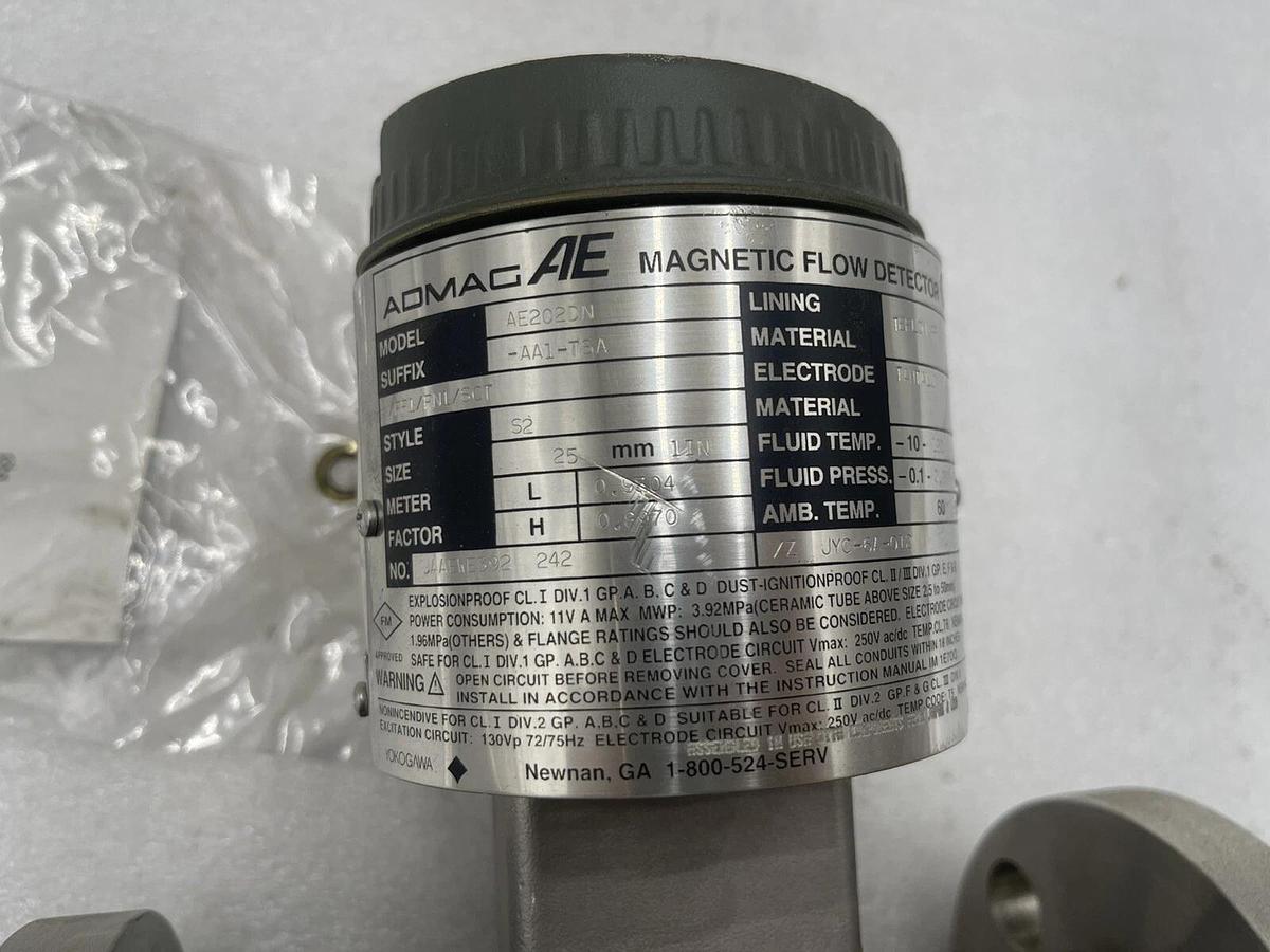 Used Yokogawa Admag AE202DN Magnetic Flow Detector 25mm Flow Tube Stock 3402