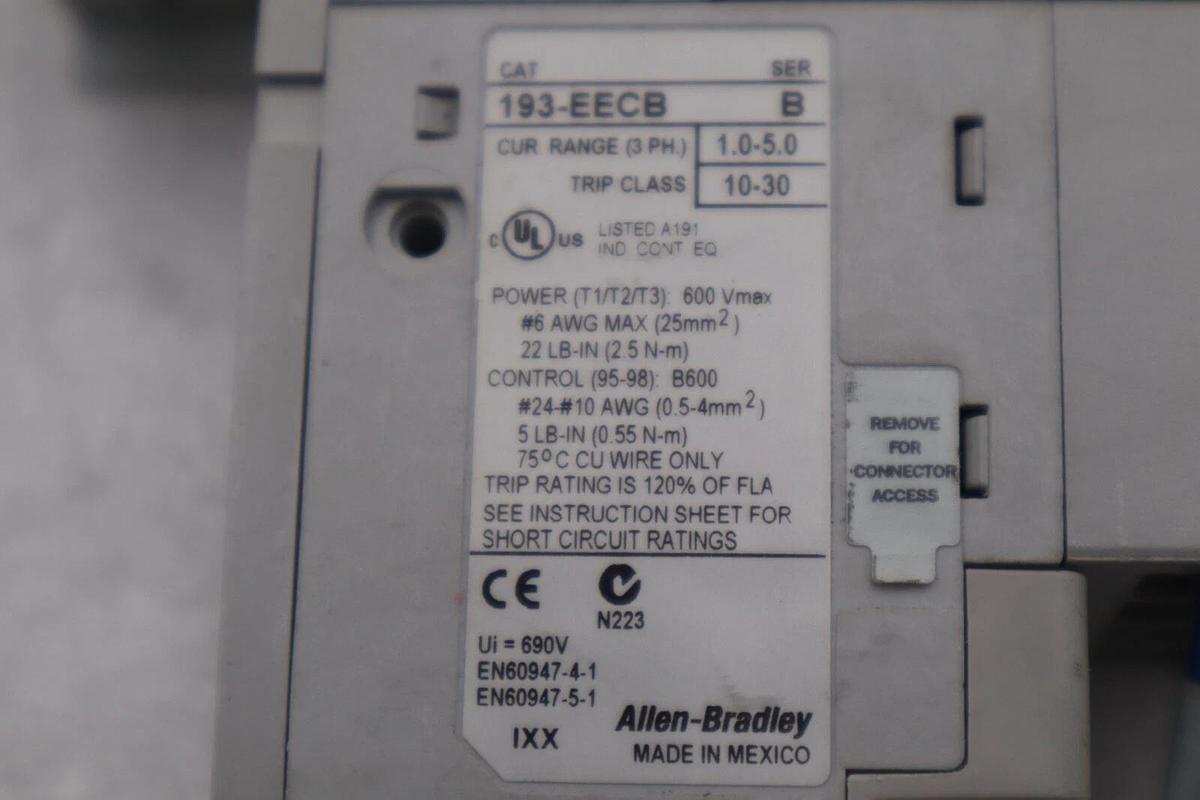 Used Allen Bradley 100-C09D300/100-C09DJ300 / 193-EECB/B DRIVES STOCK #B-1320