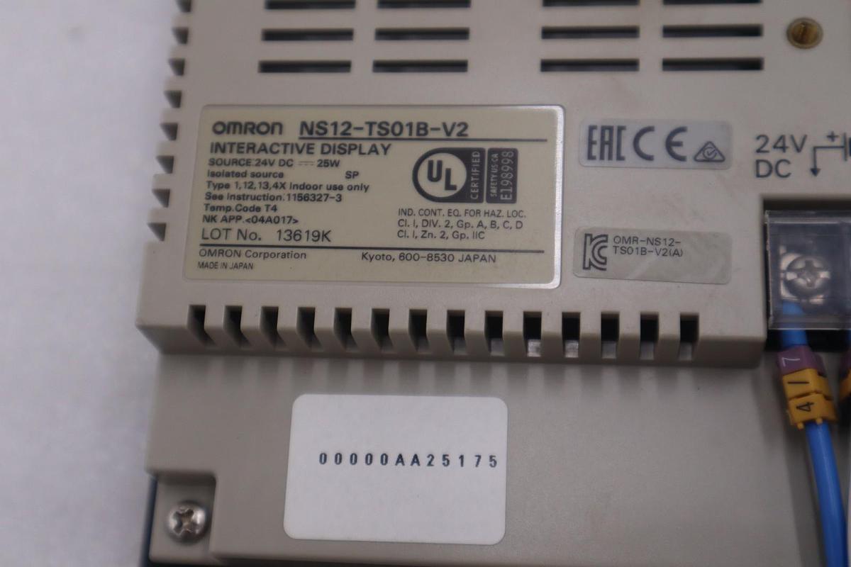 Used Omron NS12-TS01B-V2 12.1" Color Touchscreen HMI Ethernet STOCK SGF-230