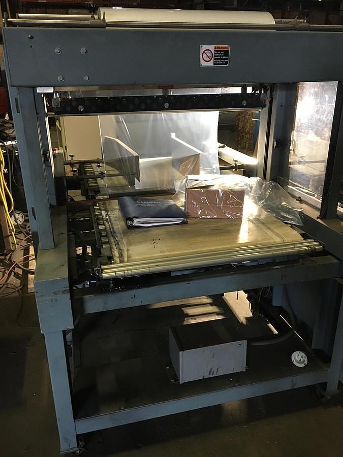 Used SHANKLIN SHRINK BUNDLING SYSTEM WITH 40" SHANKLIN MODEL B-2B SLEEVE WRAPPER