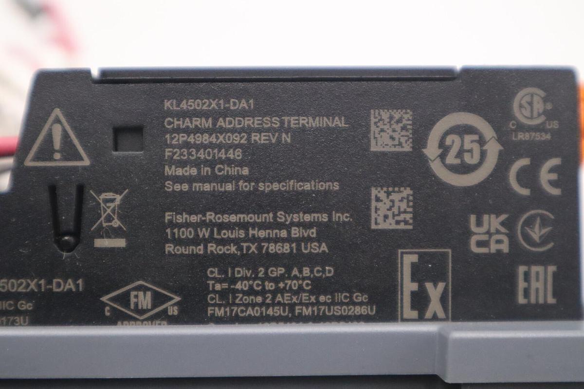 Used Emerson DeltaV KL4201X1-BA1 CHARM BASEPLATE USED UNIT STOCK 2916A