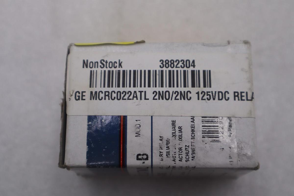 Used NEW OPEN BOX General Electric MCRC022ATL Auxiliary Relay STOCK K-3380