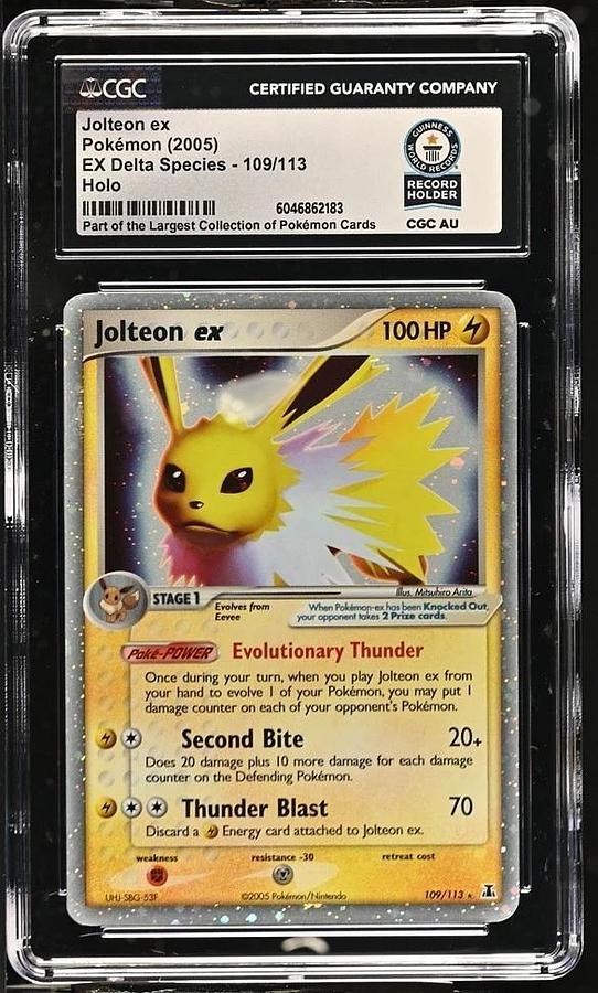 Used Pokemon Jolteon ex EX Delta Species Holo Rare #109 Holo CGC World Record