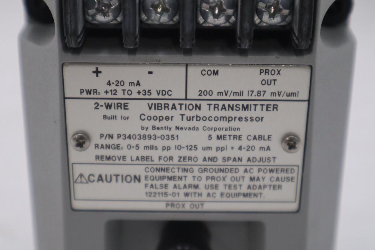Used NEW OPEN BOX BENTLY NEVADA P3403893-0351 2 Wire Vibration Transmitter STK H86A