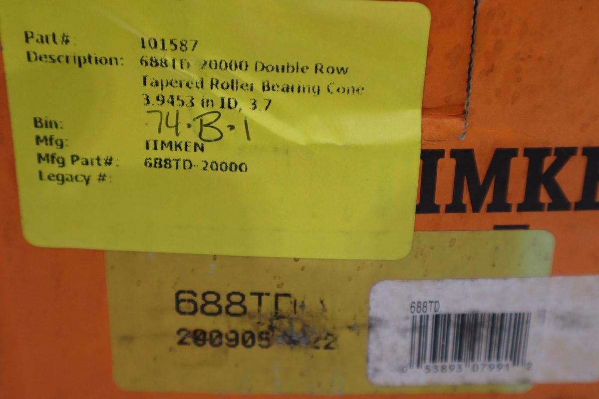 TIMKEN 688TD TAPERED ROLLER BEARING DOUBLE ROW CONE 4-8 OD - NEW - STOCK 2922CC