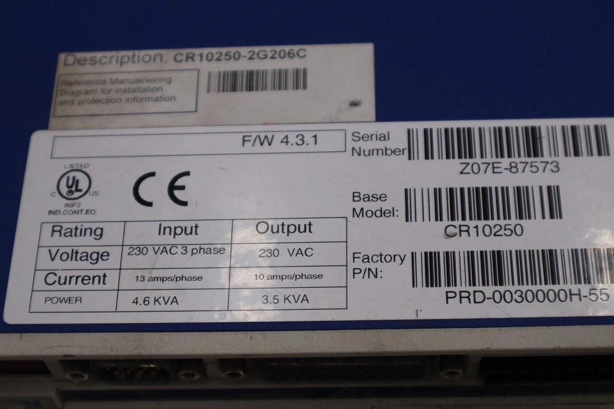 Used KOLLMORGEN CR10250/ CR10250-2G206C Servo Drive STOCK H1487