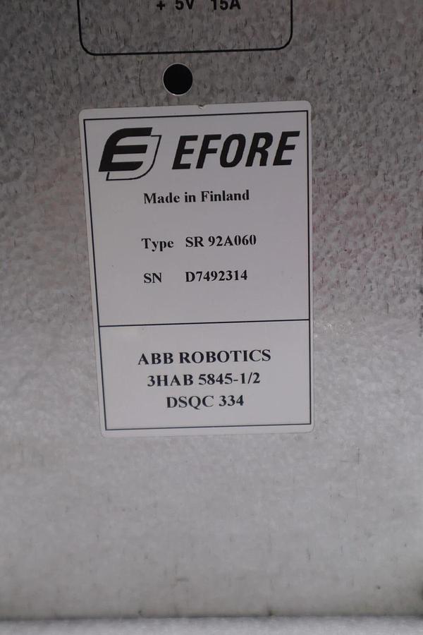 Used Efore ABB SR92A060 Power Supply Module 3HAB 5845-1/2 STOCK 3189