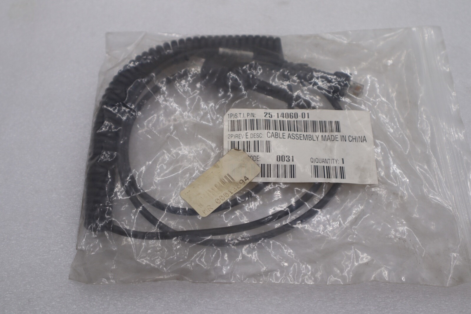 SYMBOL 25-14060-01 CABLE ASSEMBLY SYNAPSE FACTORY SEALED NOS #1014A