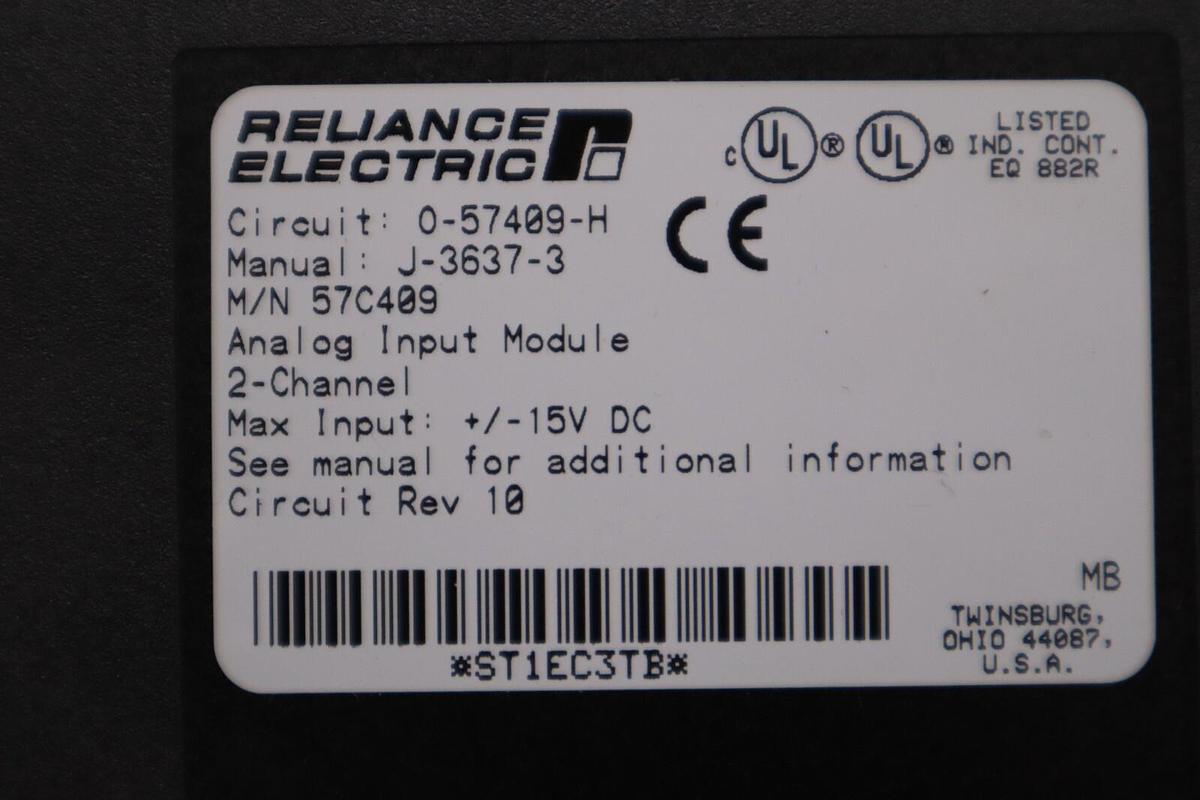 NEW RELIANCE ELECTRIC 57C409/ O-57409-H INPUT MODULE NSNP STOCK G266