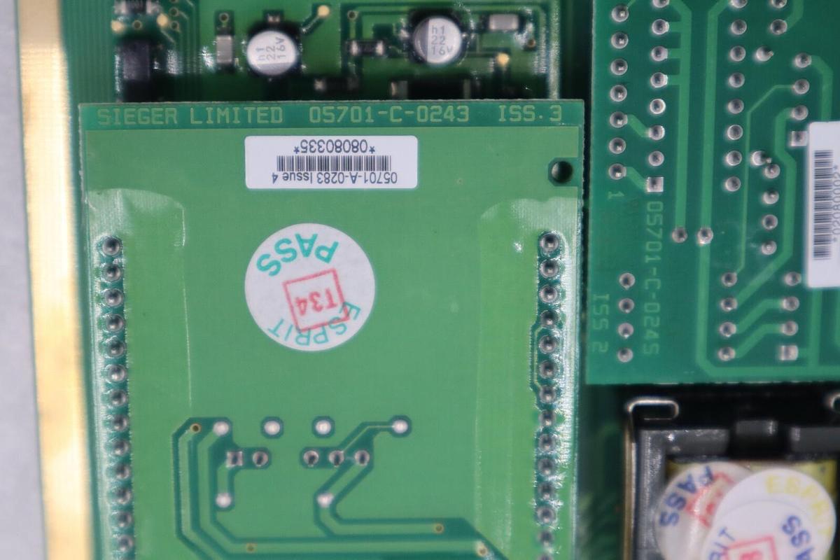 Used Sieger Limited 05701-C-0241 ISS.6 / 05701-A-0281 ISS.9 CONTROL CARD STOCK 5438