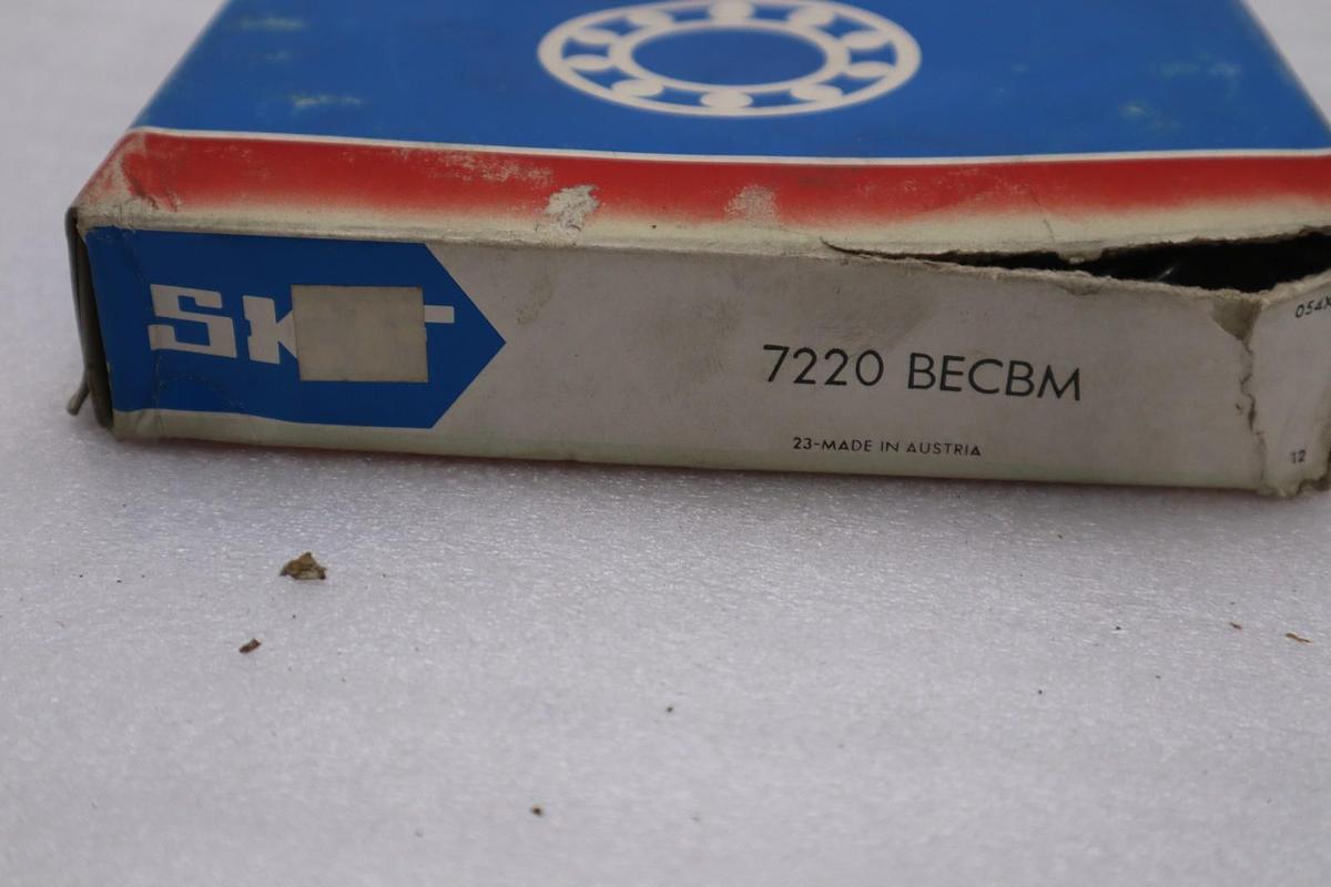 Used SKF EXPLORER 7220BECBM/ 7220 BECBM Angular Contact Ball Bearing - STOCK 1560CC