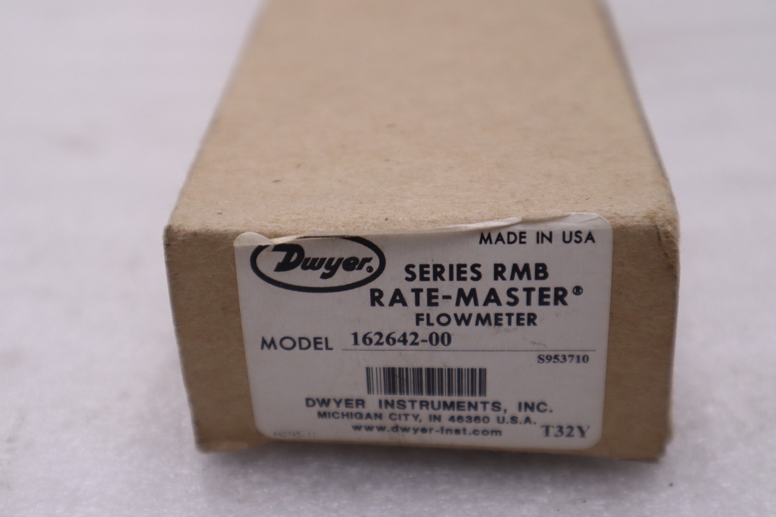 DWYER 162642-00 1-10 SERIES RMB RATE MASTER FLOWMETER - STOCK 6077
