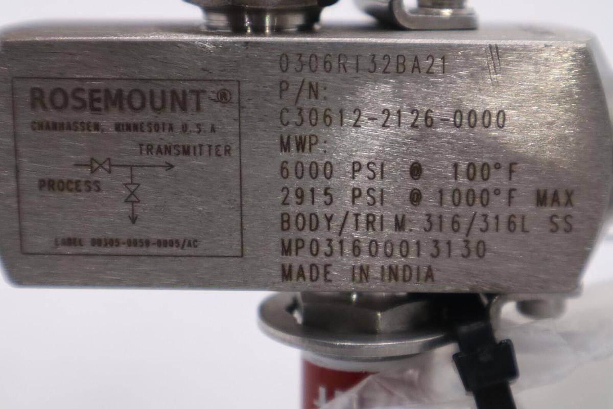 ROSEMOUNT 3051T / 3051TG2A2B21AS5K5 NEW TRANSMITTER W/ C30612-2126-0000 #G109
