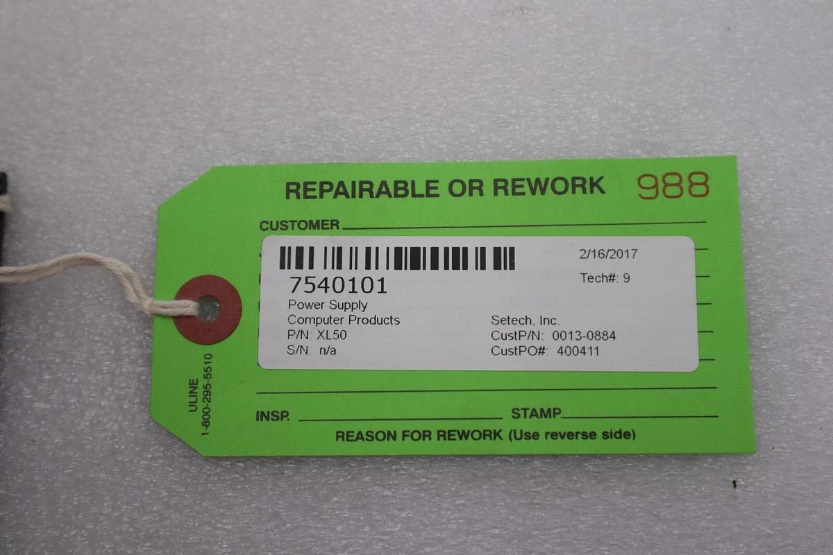 Used Power Supply Computer Products 7540101 Part Number XL50  Stock #2771