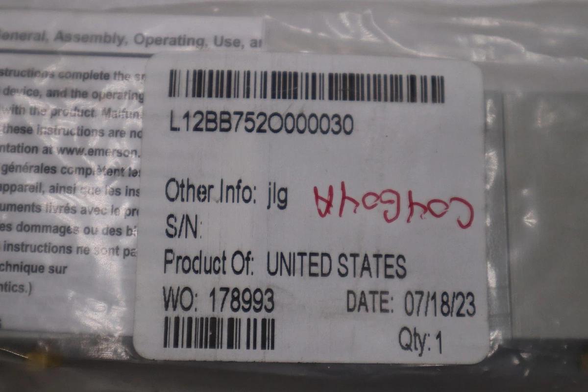 NEW OPEN BOX AVENTICS NUMATICS L12BB752O000030 100-120V 14.5-145PSI STK H1449A