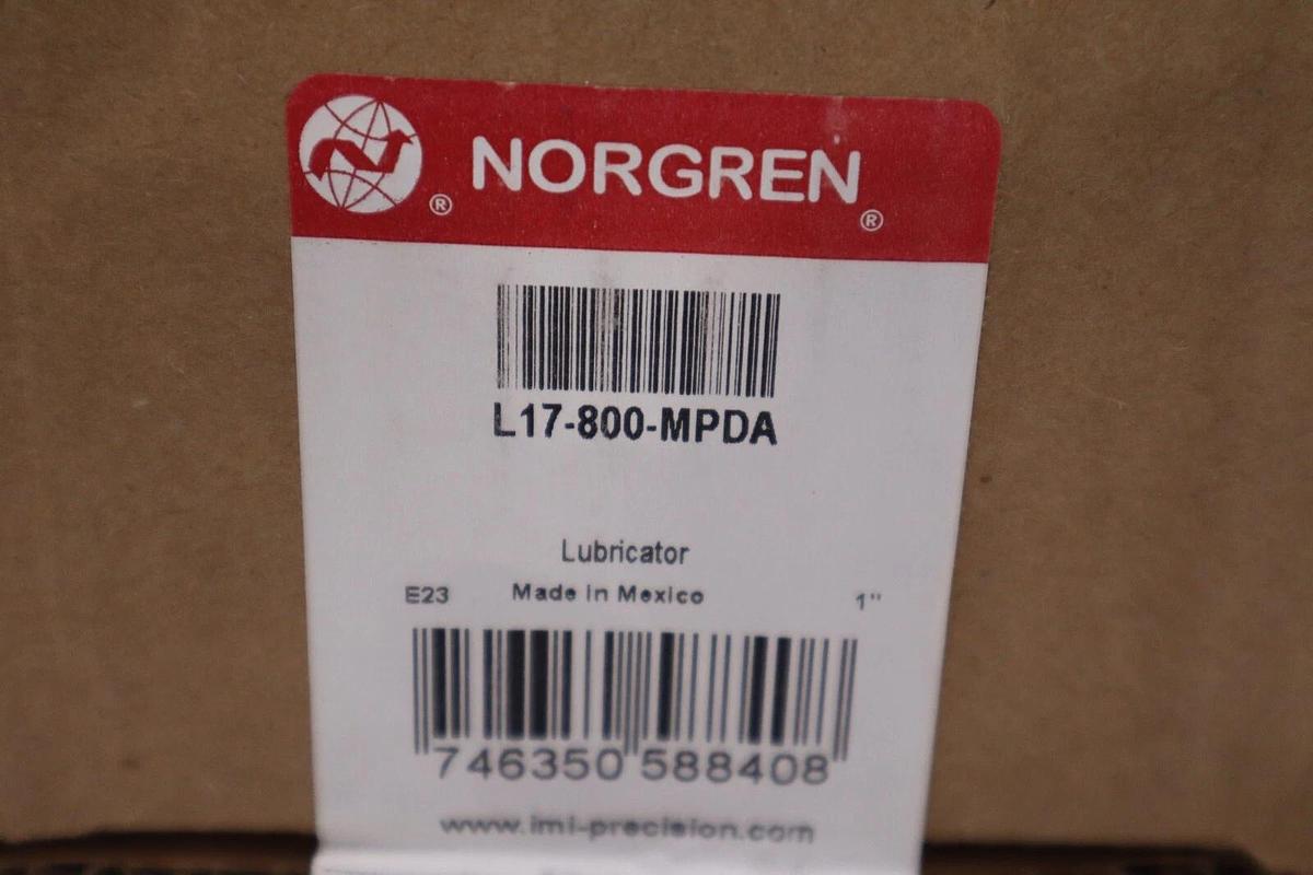 NEW NORGREN L17-800-MPDA/ L17800MPDA LUBRICATOR 250PSIG 175°F STOCK H402