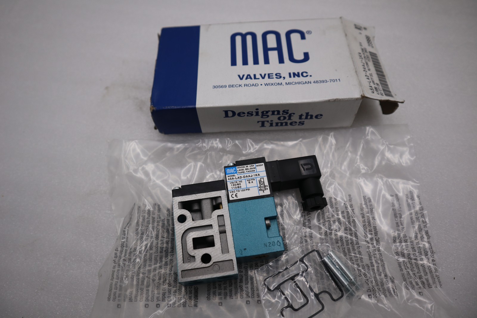 MAC VALVES INC 45A-LAD-DAAJ-1KA / 45ALADDAAJ1KA BRAND NEW-STOCK H806A