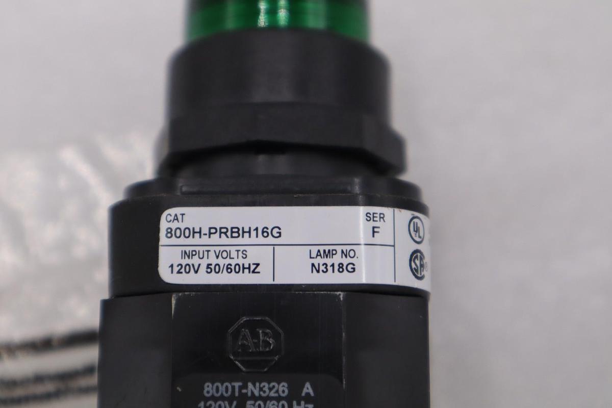 Used ALLEN BRADLEY 800H-PRBH16G SER. F 120V STOCK H1203A