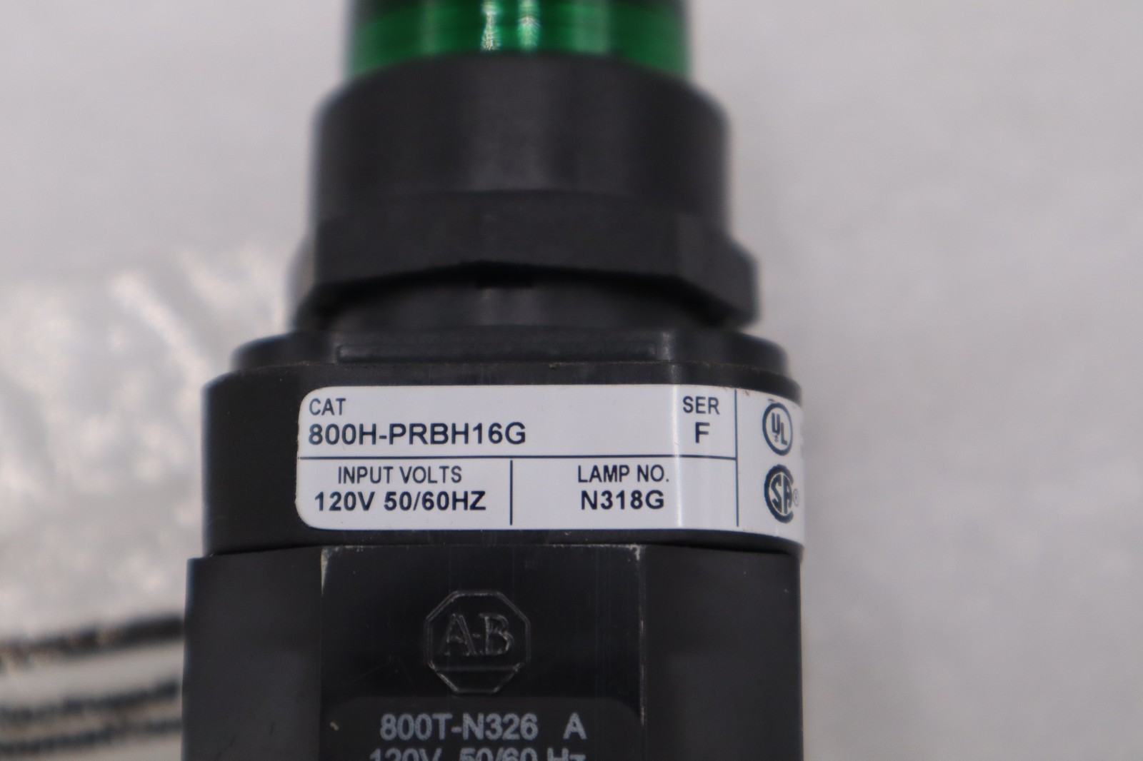 Used ALLEN BRADLEY 800H-PRBH16G SER. F 120V STOCK H1203A