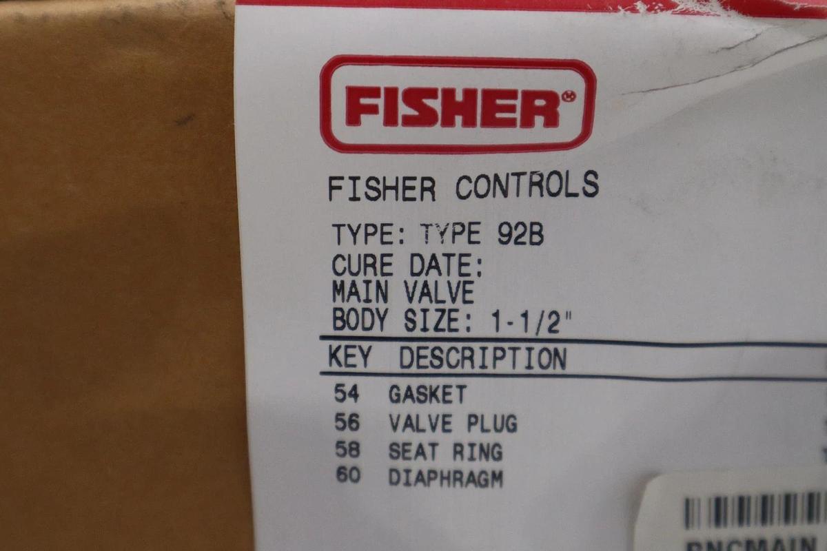 Used EMERSON R92BX000032 REPAIR KIT REGULATOR TYPE 92B 1.5IN DN 40 - STOCK GF416