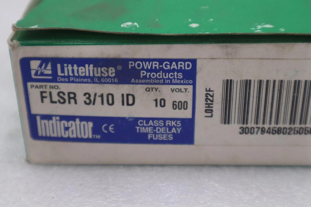 NEW OPEN BOX Littelfuse FLSR 3/10 ID Amp Fuses 600V - Lot of 10 STK GF306A