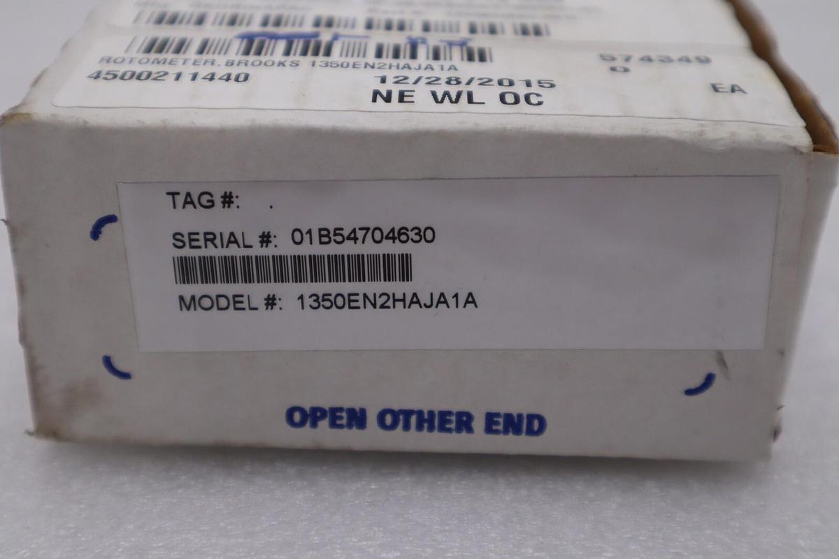 Used Brooks Instrument 1350EN2HAJA1A/ 01B54704630 ROTOMETER STOCK G348A