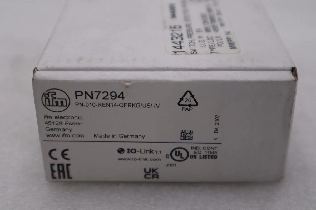 Used Surplus New IFM PN7294 Pressure sensor with display STOCK H812A