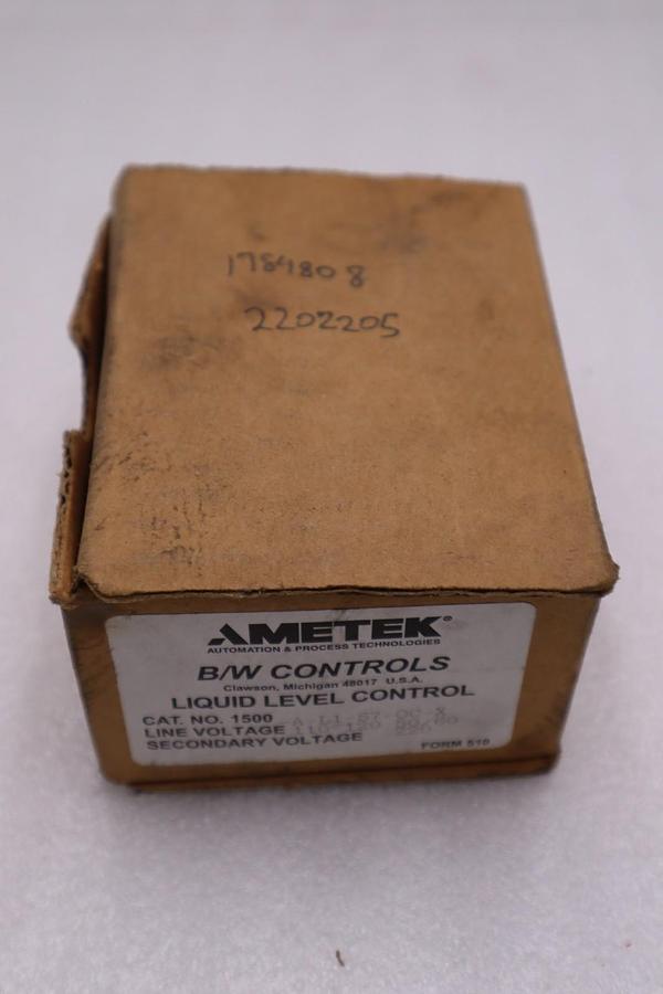 Ametek B/W CONTROLS 1500-A-L1-S7-OC-X LIQUID LEVEL CONTROL STOCK H272A