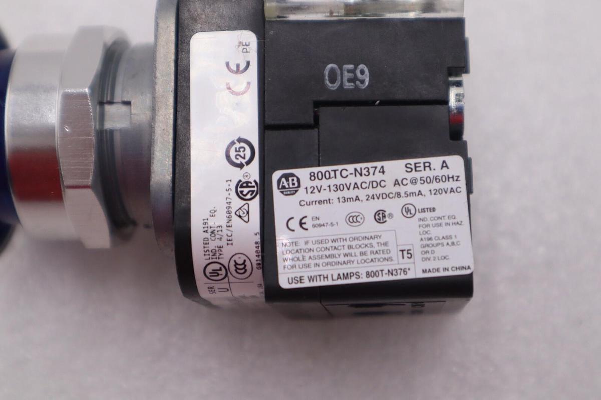 Used ALLEN BRADLEY 800T-FXQH2BA1 30MM PUSH-PULL DEVICE SER U STOCK #K-2382