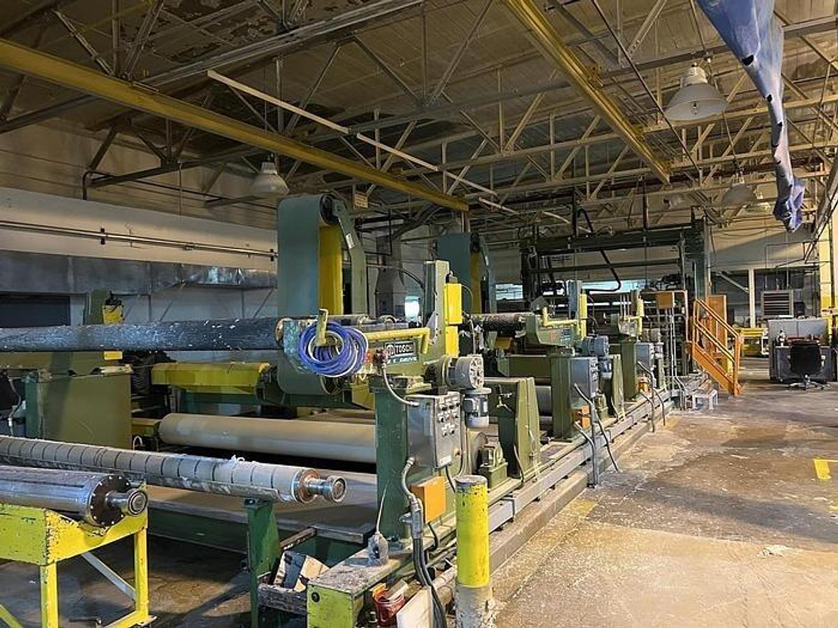 Used 132" TOSCHI - TOSOTEC BELT DRIVEN UNWIND STANDS 72" DIAMETER (QUANTITY 3)
