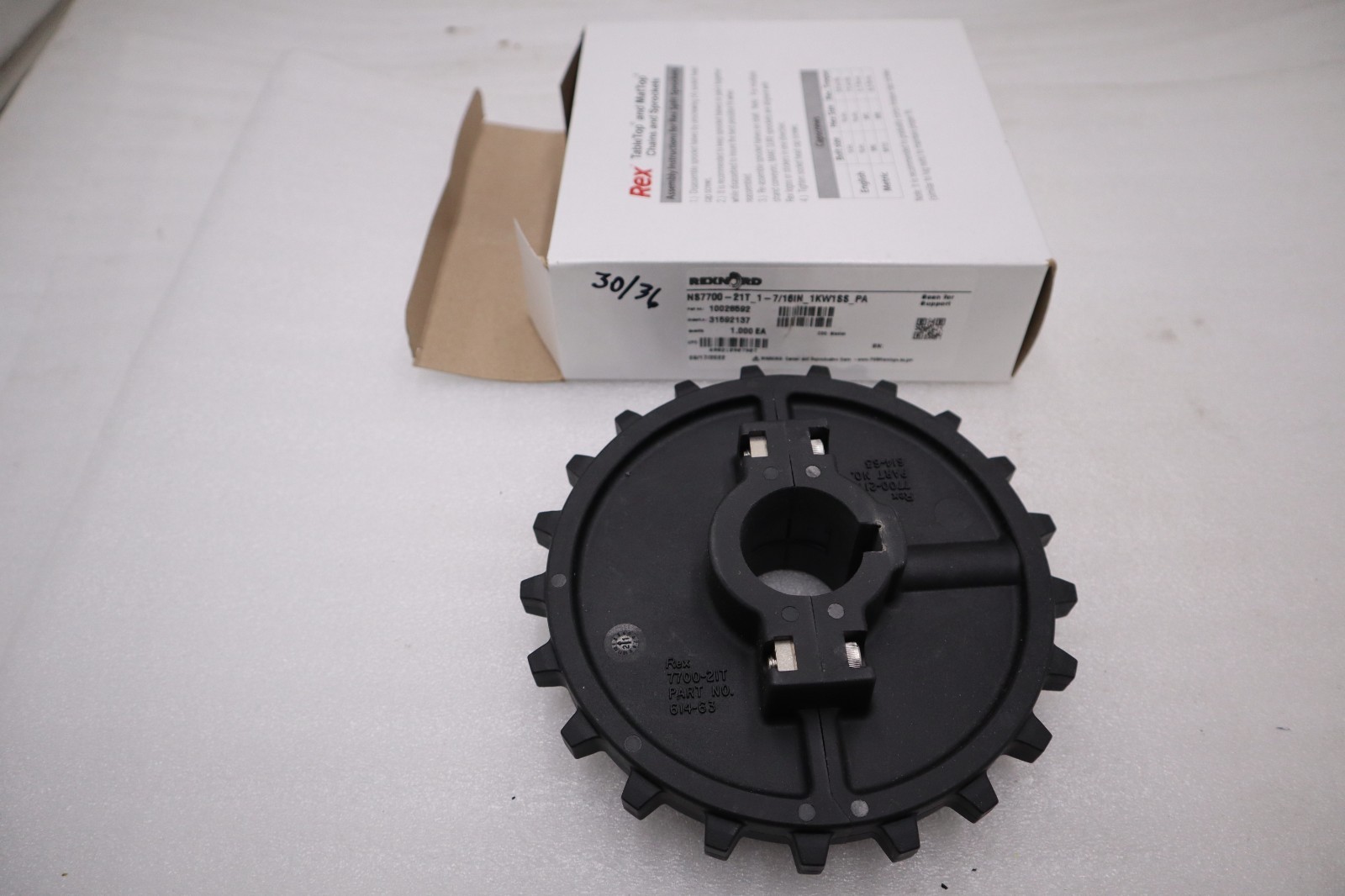 NEW Rexnord NS7700-21T_1-7/16IN_1KW1SS_PA Split Sprocket 10028592 STOCK H1561