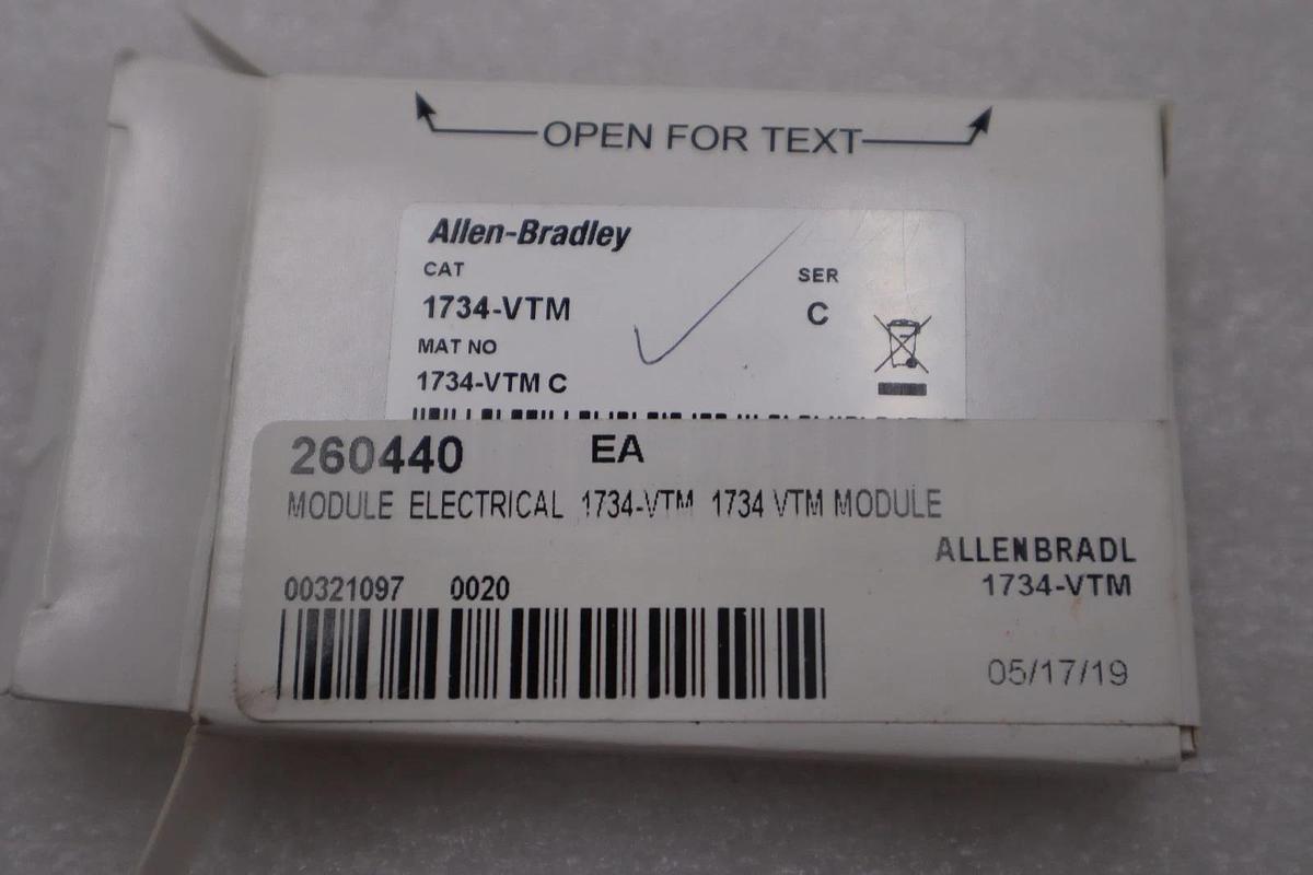 Used NEW ALLEN BRADLEY 1734-VTM PLC MODULE STOCK H1098A