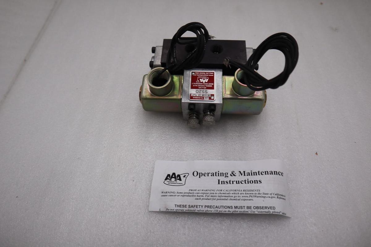 NEW AAA PRODUCTS SS20 SOLENOID VALVE 1/4" NPT 2 WAY NC 120V 50/60Hz #HS-13